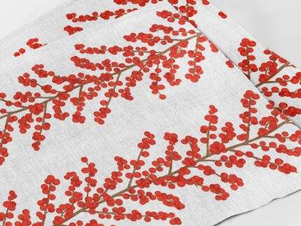 Placemats, Redberry, 100% linen, decorative pattern, PR3270
