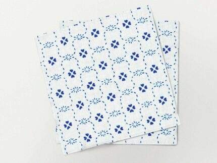 Napkins set, design for from a manufacturer's pattern book, linen napkins, fabric napkins, blue edition, PR3329