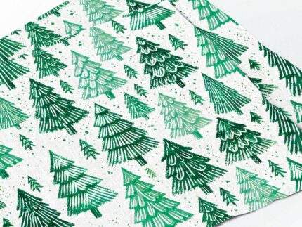 Placemats, Forestscape, 100% linen, Holiday pattern, PR3314