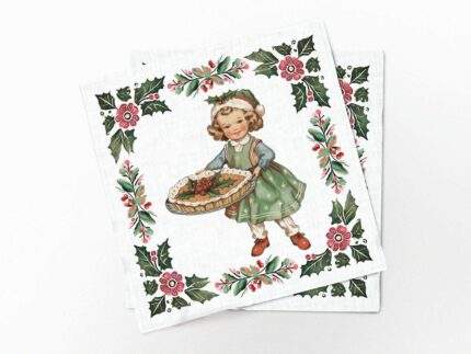 Napkins set, Apple Pie, 100% linen, PR3401