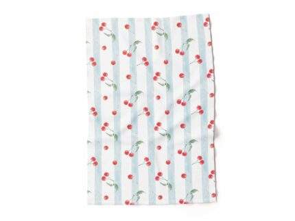 Linen towel, Vintage Cherry Stripe, 100% linen, PR3431