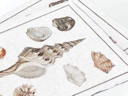 Placemats set, Different Types of Mollusks, Charles Dessalines D' Orbigny, PR3551