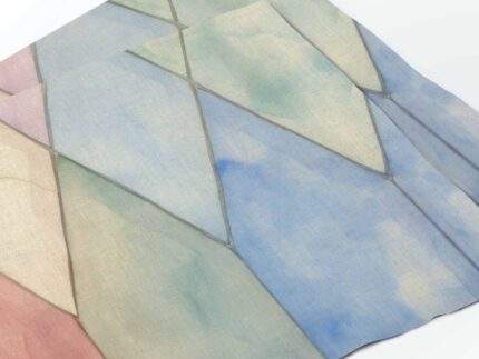 Placemats, Watercolor & Lines, Gemstones abstract pattern, 100% linen, PR3442