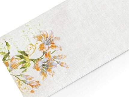 Table runner, Golden Lily, 100% linen., PR3524
