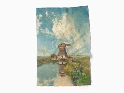 Linen towel, Paul Joseph Constantin Gabriël - A Windmill on a Polder Waterway, 1889, PR3474