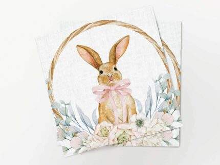 Napkins set, Baby Bunny, 100% linen, PR3445