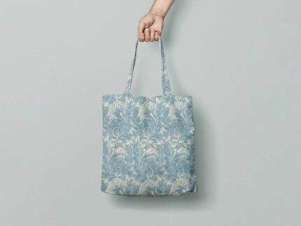 Tote bag, William Morris, Tulip, Navy Blue, Linen tote, PR3497
