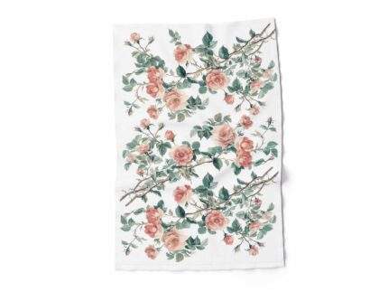 Linen towel, Wild Roses, 100% linen, PR3535