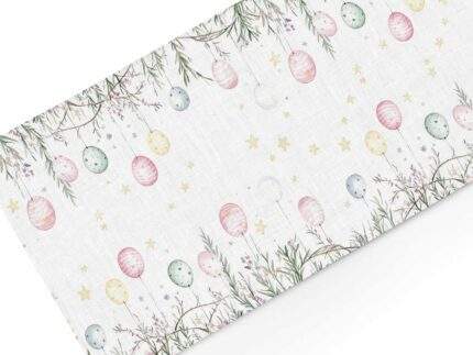 Table runner, Easter Garden, 100% linen, PR3456