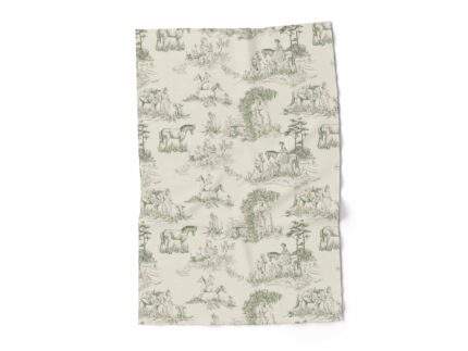 Linen towel, Toile de Jouy, Horses, PR3655