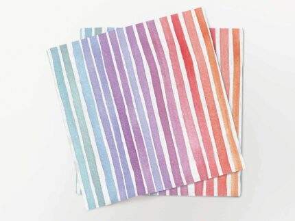 Napkins set, Rainbow Stripes, 100% linen, PR3641