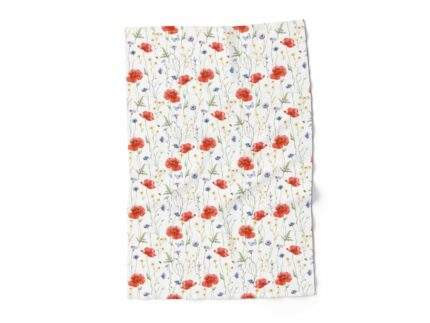 Linen towel, Poppies, Cornflowers and Daisies, 100% linen, PR3695