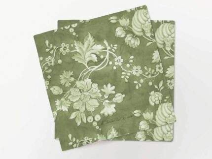 Napkins set, Anna Maria Garthwaite, Spitalfields, 1752 - 1753, Matcha color, PR3669