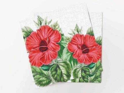 Napkins set Single-flowered Chinese Rose Mallow (1815-1819), PR3701