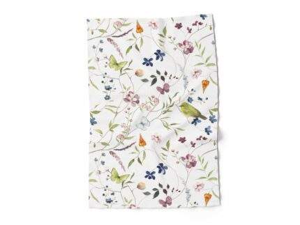 Linen towel, Japanese White-eye Ume, PR3878