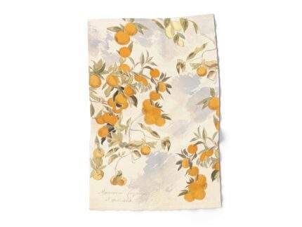 Linen towel, Edward Lear, Fruit trees, 1863, PR3910