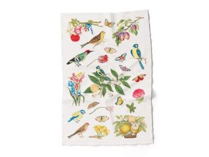Linen towel, Victorian Garden Botanicals, Birds, Blossoms & Butterflies, PR3886