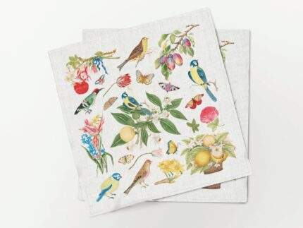 Napkins set, Victorian Garden Botanicals, Birds, Blossoms & Butterflies, PR3888