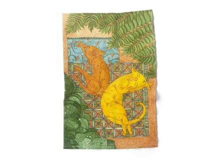 Linen towel, Orange & Yellow, PR3937