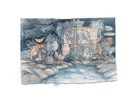 Linen towel, Underwater Town, PR3926