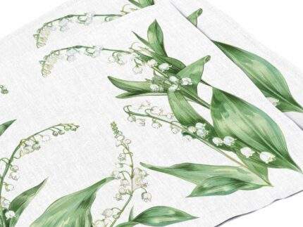 Placemats set, Lily of the valley, Woodland flower, PR3943