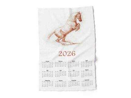 2026 Calendar Towel, Horse towel, PR3999