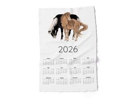 2026 Calendar Towel, Horse towel, PR4001