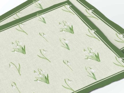 Placemats set, Snowflower, PR3948