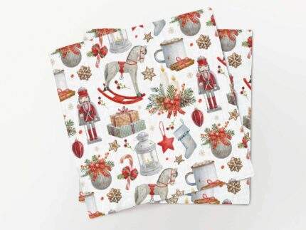 Napkins set with "Winter Treasures" print, PR3989