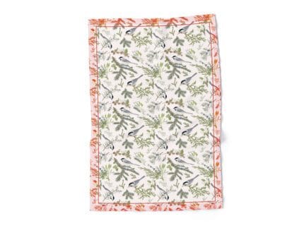 Kitchen towel, Nordic Birds, linen towel, PR4026