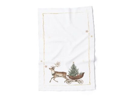 Kitchen towel, Winter Carriage, linen towel, PR4042