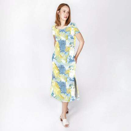 Linen dress, Bubbles by Milda Kozyroviciute, 100% linen, PR4111