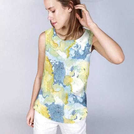Linen tank top, Bubbles by Milda Kozyroviciute, 100% linen, PR4110