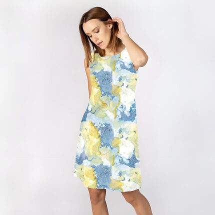 Linen dress, Bubbles by Milda Kozyroviciute, 100% linen, PR4112