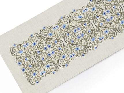 Table runner, William De Morgan Blue Edition, 100% linen, PR4129