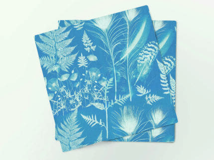 Napkin set, Anna Atkins Botanical Cyanotype Prints, 100% linen, PR4128