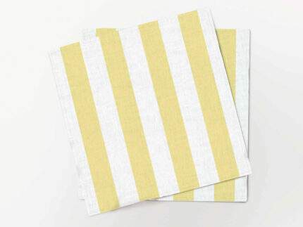 Napkin set, Yellow Stripes, 100% linen, PR4148