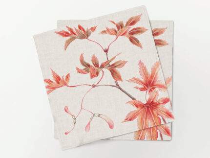 Napkin set, Japanese Maple Tree, 100% linen, PR4175