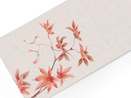 Table runner, Japanese Maple Tree, 100% linen, PR4172
