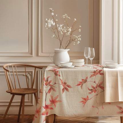 Tablecloth, Japanese Maple Tree, 100% linen, PR4173