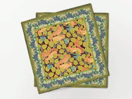 Napkin set, Squirrels by Maurice Pillard Verneuil, 100% linen, PR4187