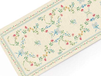 Table runner, Parisian Romance Floral Vintage Garden, 100% linen, PR4190